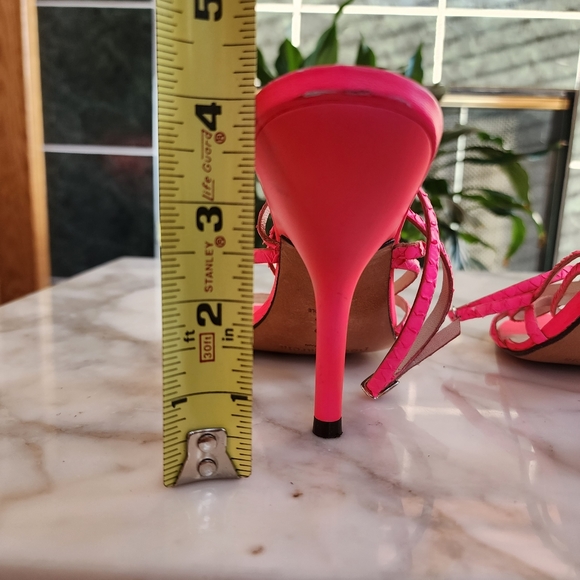 Pedro Garcia Bright Pink Strappy Heels, Sz 38 - Picture 8 of 15